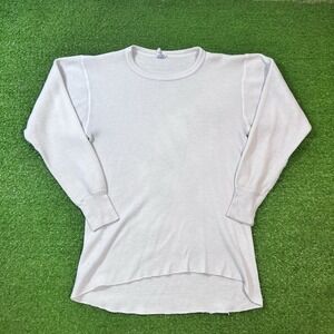 Vintage Thermal Waffle Knit Shirt LG 60s Long Johns Layers Wear Arctex USA made